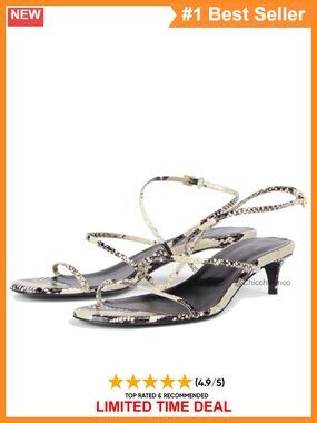 Kitten Heel Strappy Sandals Open Toe Slingback Buckle Women's Dressy Summer